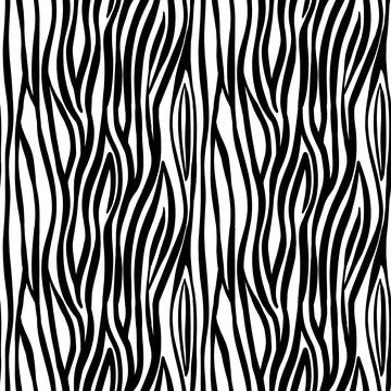 Abstract modern zebra seamless pattern. Animals trendy background. White and Stock Illustration