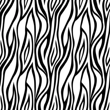Abstract modern zebra seamless pattern. Animals trendy background. White and Stock Illustration
