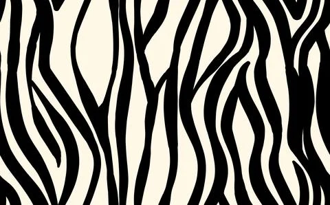 Abstract modern zebra seamless pattern. Animals trendy background. White and Stock Illustration