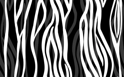 Abstract modern zebra seamless pattern. Animals trendy background. Black and Stock Illustration