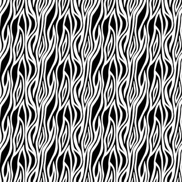 Abstract modern zebra seamless pattern. Animals trendy background. White and Stock Illustration