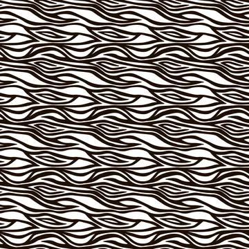 Abstract modern zebra seamless pattern. Animals trendy background. White and Stock Illustration