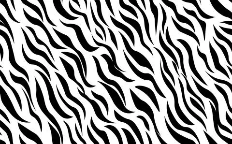Abstract modern zebra seamless pattern. Animals trendy background. White and Stock Illustration