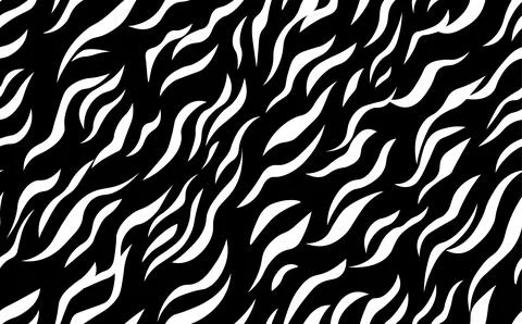 Abstract modern zebra seamless pattern. Animals trendy background. White and Stock Illustration