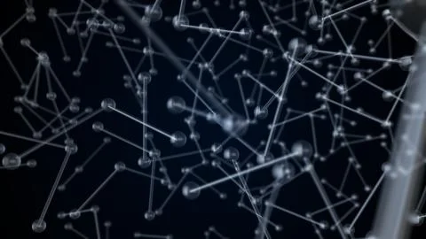 Abstract molecular background. Digital illustration Stock Illustration