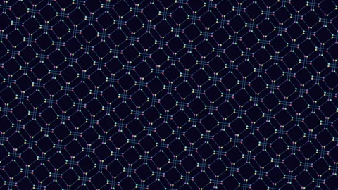 Abstract molecular lattice network pattern background for science and technology Stock Footage 333170423
