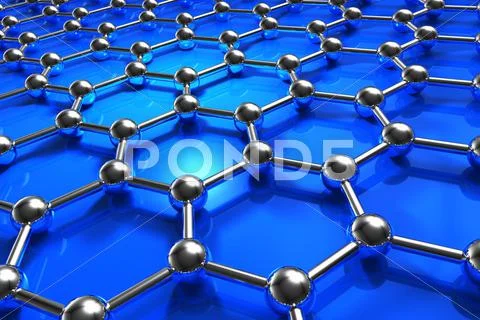 Abstract molecular nanostructure model Stock Illustration