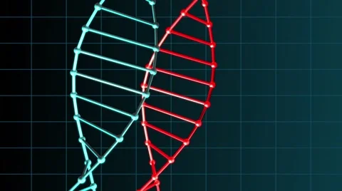 Abstract molecular structure in 3D space on dark blue background. Looped Stock Footage 67621084