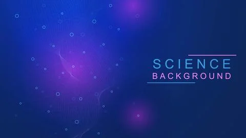 Abstract molecular structure background with connect dots and lines. Stock Illustration