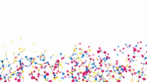 Abstract molecular structure background looped animation Stock Footage 73379632