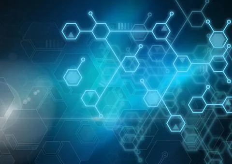 Abstract molecular structure background Stock Photos
