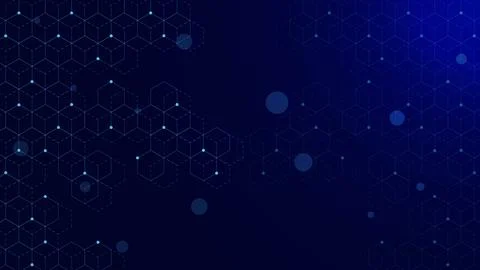 Abstract molecular structure concept with hexagon pattern. Stock Illustration