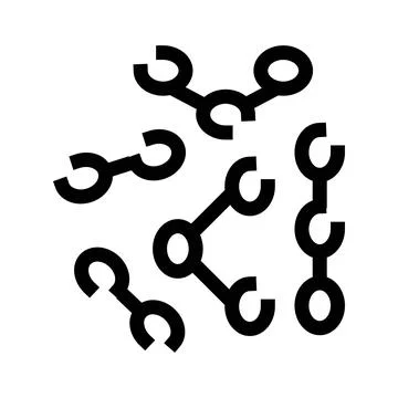 Abstract molecular structure connection network icon Stock Illustration