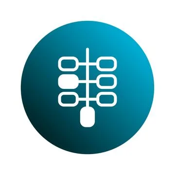Abstract molecular structure design inside a circle representing connection.. Stock Illustration