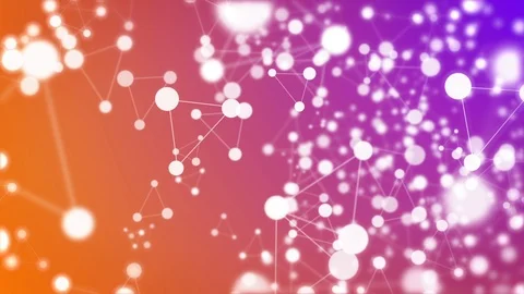 Abstract molecular structure flying motion background. Stock Footage 98840480