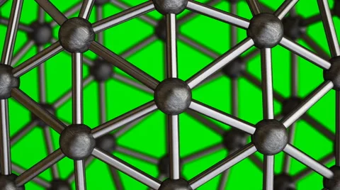 Abstract Molecular Structure isolated on green screen Stock Footage 46858789