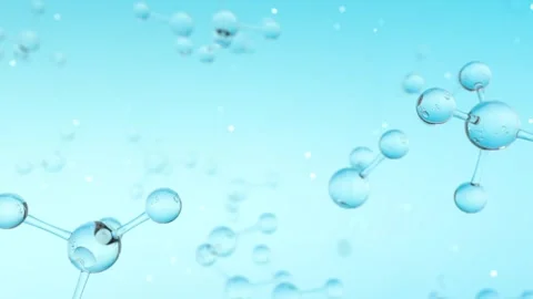 Abstract molecular structure motion with blue background Stock Footage 327524233