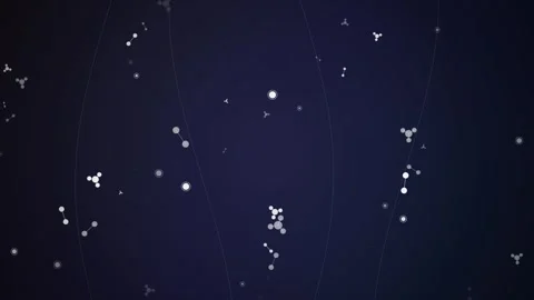 Abstract Molecular Structure Network, Digital Science and Technology Network Stock Footage 348074273