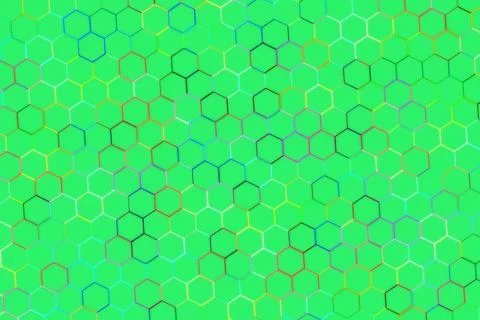 Abstract molecular structure pattern on green background 스톡 일러스트