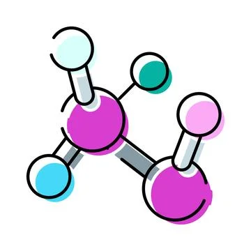 Abstract molecular structure representing science and chemistry concepts Stock Illustration