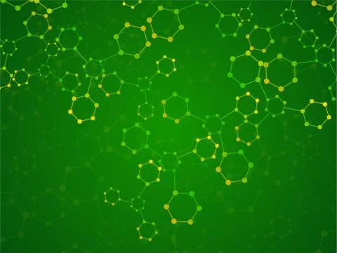Abstract molecular structure, scientific geometric background. Technology hex 스톡 일러스트