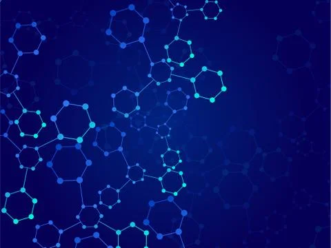 Abstract molecular structure, scientific geometric background. Technology hex イラスト素材
