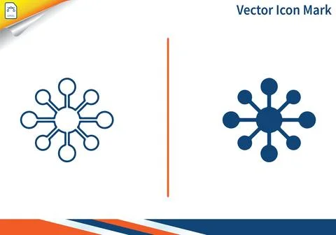 Abstract molecular structure vector icon symbolizing connection. Illustrazione stock