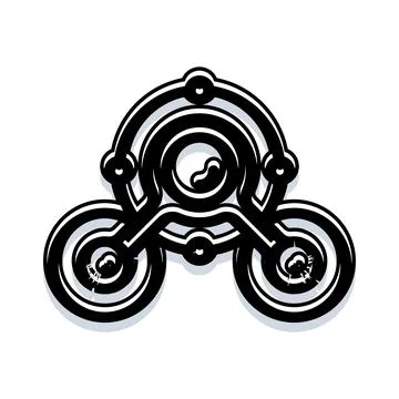 Abstract molecular structure on white background Stock Illustration