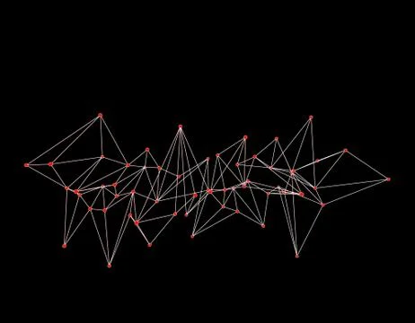 Abstract molecular structure.Isolated on black background. Иллюстрация