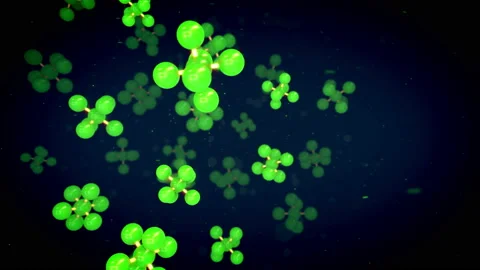 Abstract Molecular Structures Rotating Around Video stock 93542257