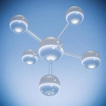 Abstract molecule - 3D illustration Stock Illustration