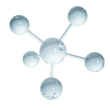 Abstract molecule - 3D illustration Stock Illustration