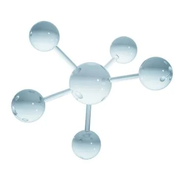 Abstract molecule - 3D illustration Stock Illustration