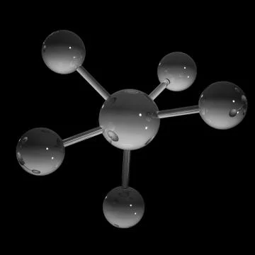 Abstract molecule - 3D illustration Stock Illustration