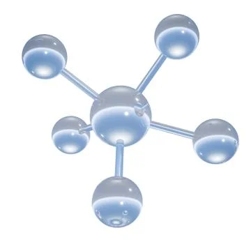 Abstract molecule - 3D illustration Stock Illustration
