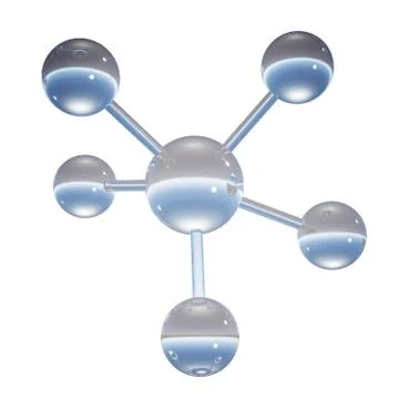 Abstract molecule - 3D illustration Stock Illustration