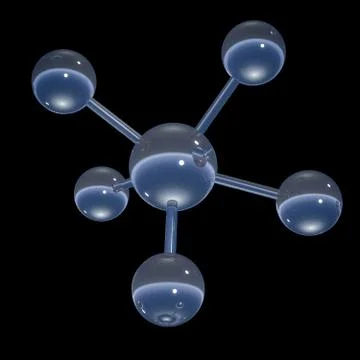 Abstract molecule - 3D illustration Stock Illustration