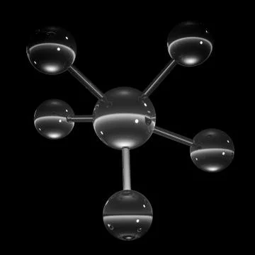 Abstract molecule - 3D illustration Stock Illustration