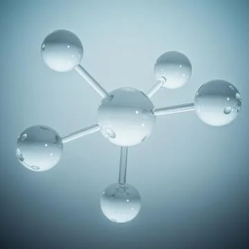 Abstract molecule - 3D illustration Stock Illustration