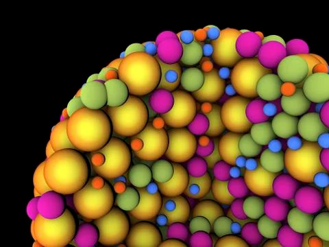 Abstract molecule, artwork Stock Illustration
