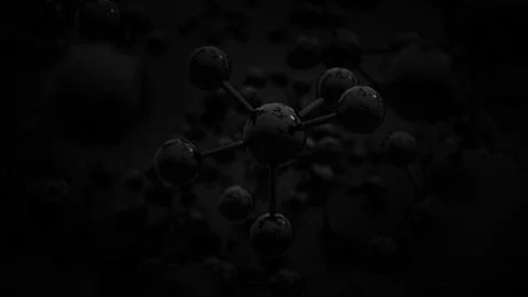 Abstract molecule background - 3D illustration Stock Illustration