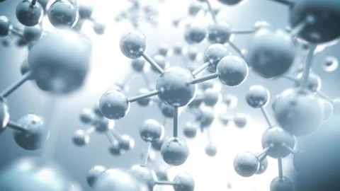 Abstract molecule background - 3D illustration Stock-Illustration