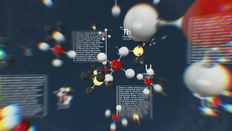 Abstract Molecule Background. Chemical elements Video stock 94605213