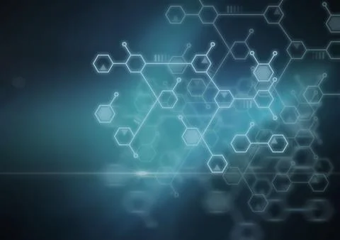 Abstract molecule background Stock Photos