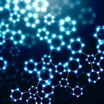 Abstract molecule dna, molecular structure, scientific background Stock Illustration