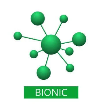 Abstract molecule isolated on white background. Stock Illustration