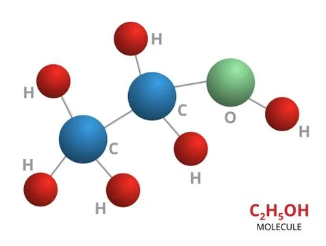 Abstract molecule isolated on white background. Stock Illustration