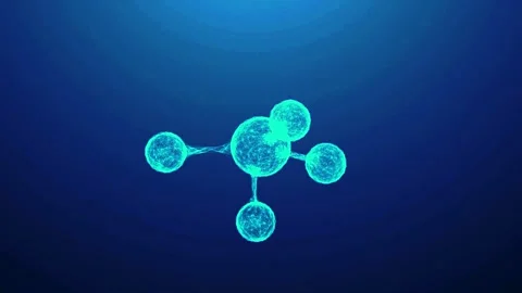Abstract Molecule Network in 4K | Futuristic Digital Science Stock-Footage 300767052
