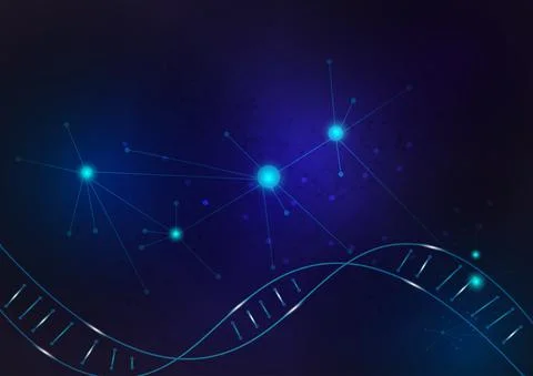 Abstract molecule structure background. DNA science line and polygonal connec Stock Illustration