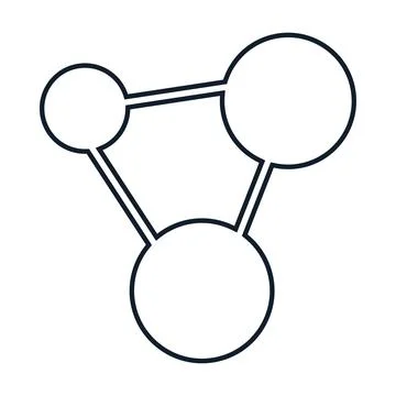 Abstract molecule structure in outline style Stock Illustration